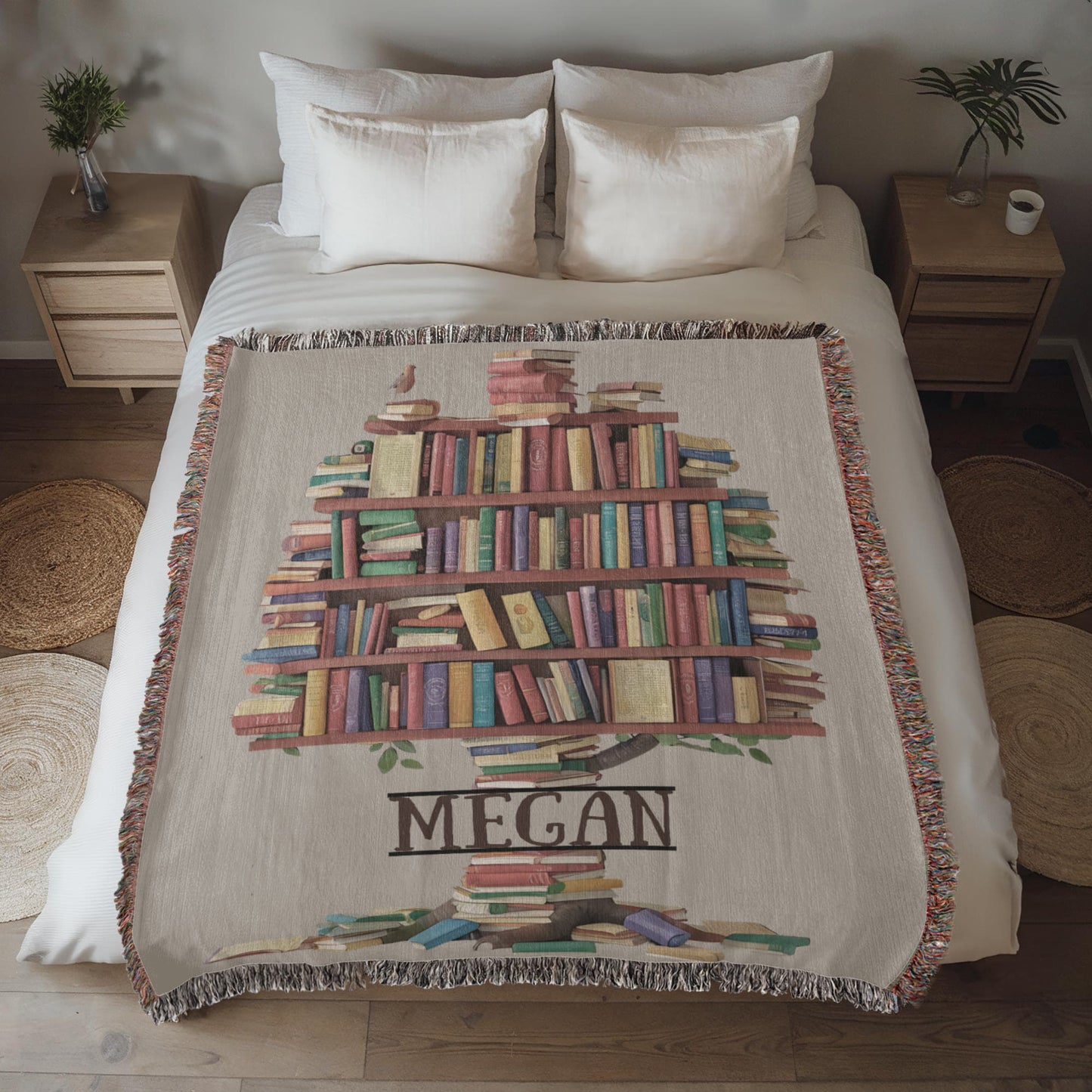 Personalized Book Tree Blanket – A Cozy Tribute to Your TBR Roots Offbeat Opulence