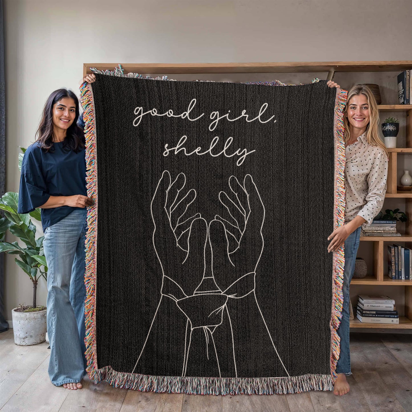 Personalized Dark Romance Submission Woven Blanket Offbeat Opulence