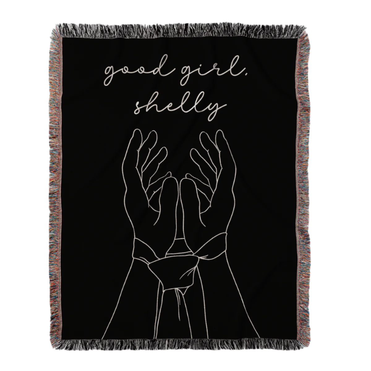 Personalized Dark Romance Submission Woven Blanket Offbeat Opulence