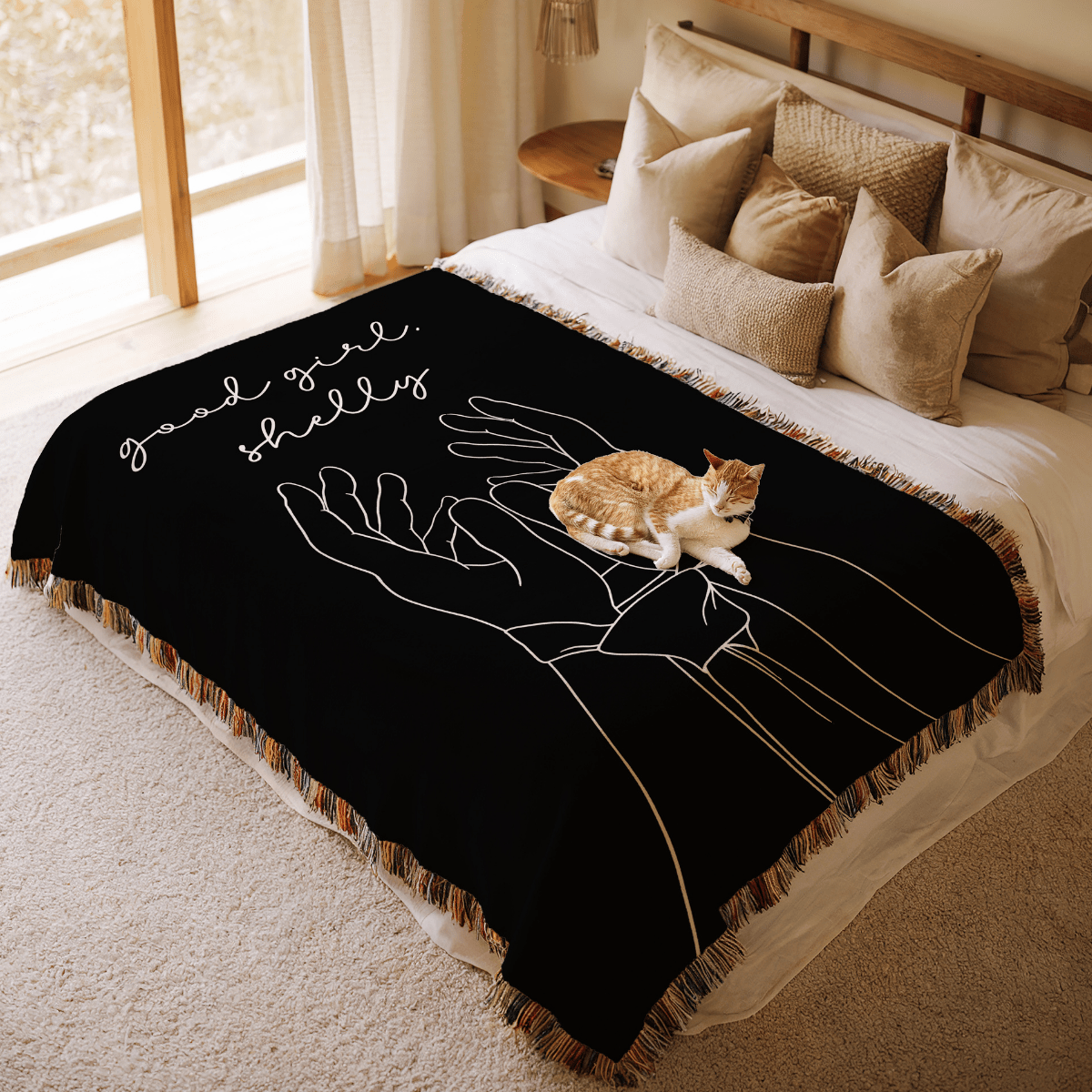 Personalized Dark Romance Submission Woven Blanket Offbeat Opulence