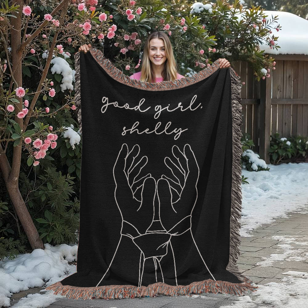 Personalized Dark Romance Submission Woven Blanket Offbeat Opulence