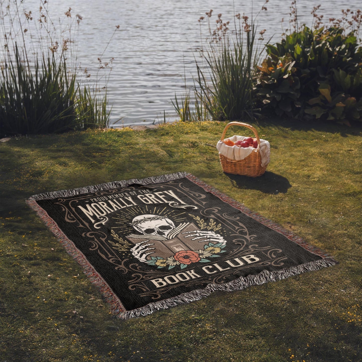 Proud Member of the Morally Grey Book Club – Woven Tapestry Blanket Offbeat Opulence