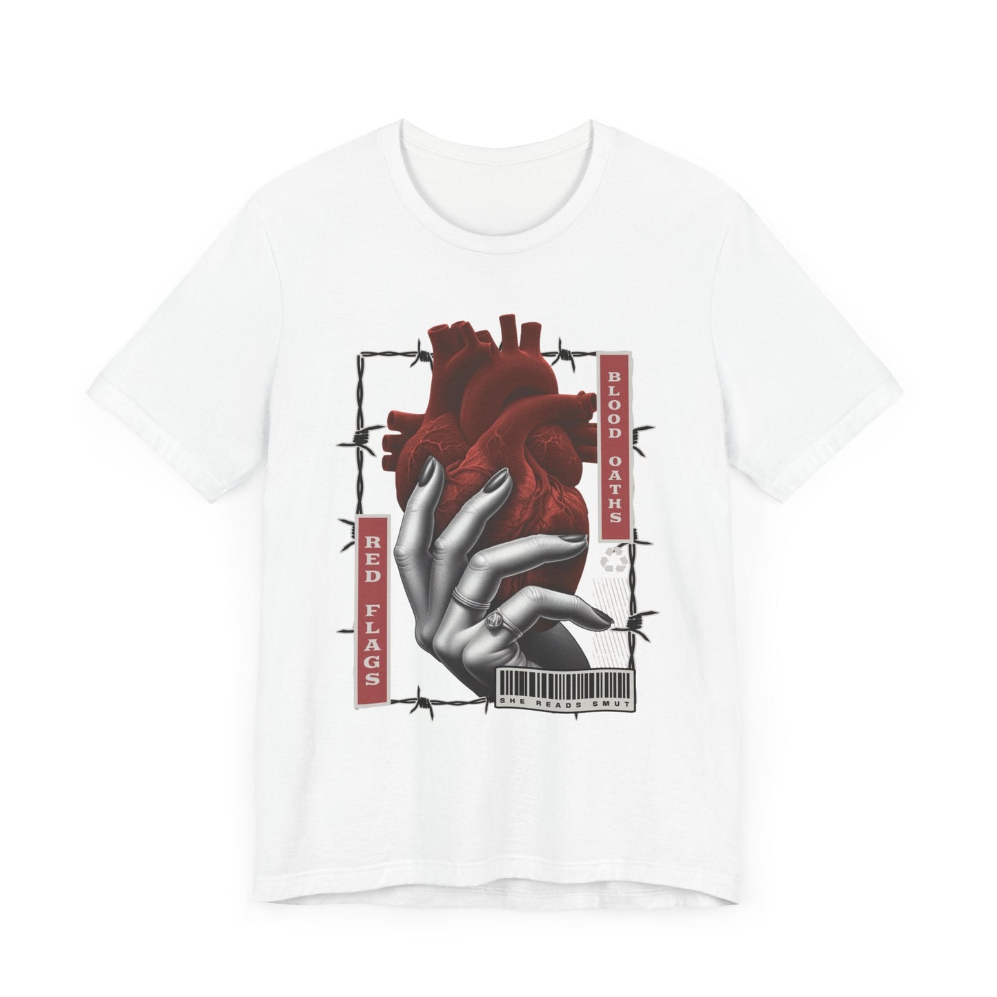 Red Flags & Blood Oaths T-Shirt – She Reads Smut Dark Romance Tee Offbeat Opulence