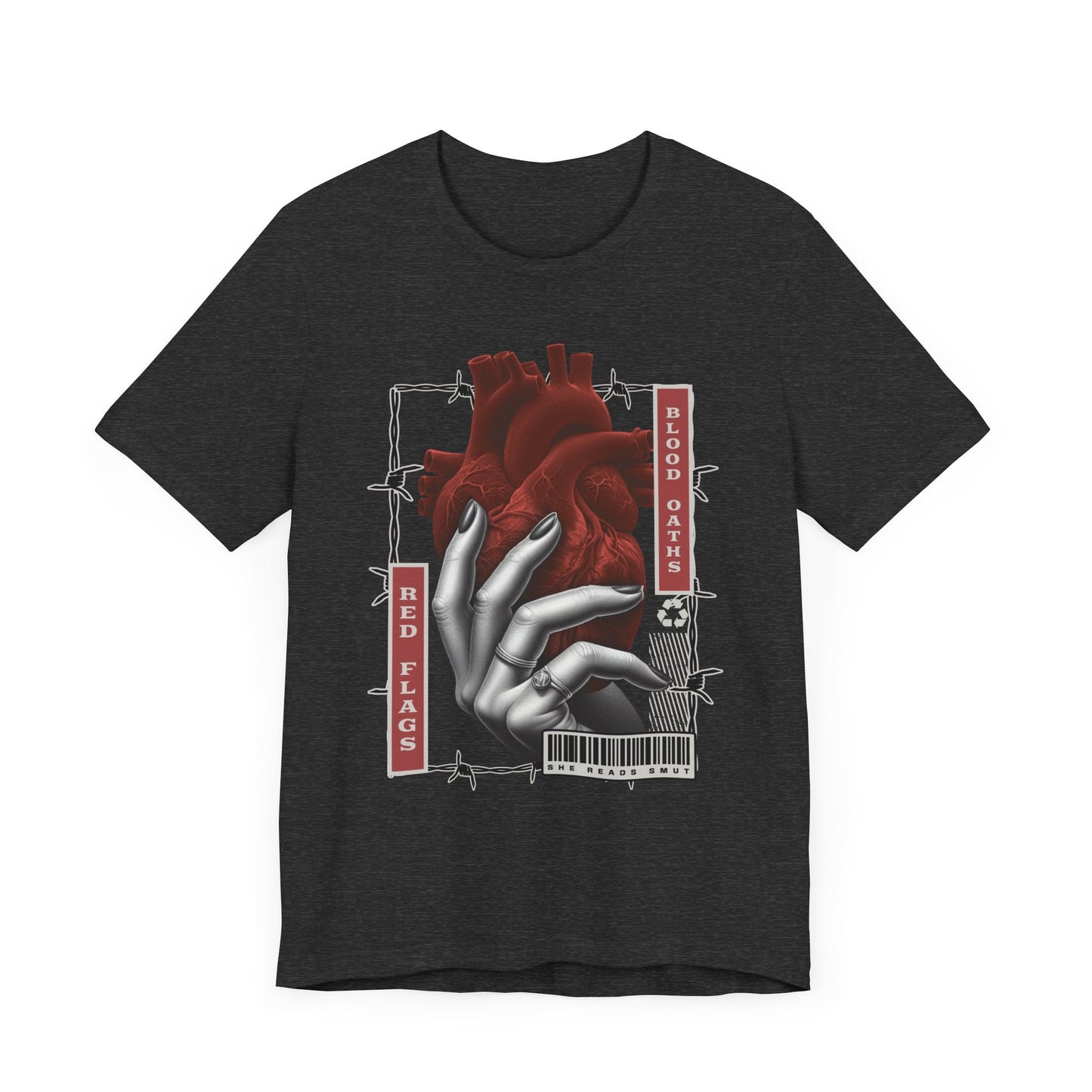 Red Flags & Blood Oaths T-Shirt – She Reads Smut Dark Romance Tee Offbeat Opulence