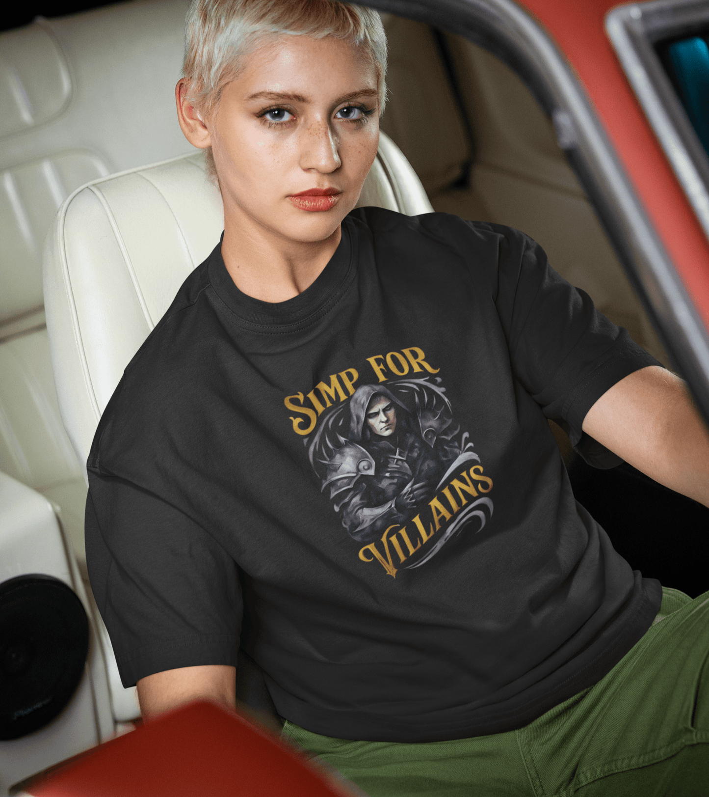 Simp for Villains T-Shirt – Dark Fantasy Antihero Bookish Tee Offbeat Opulence