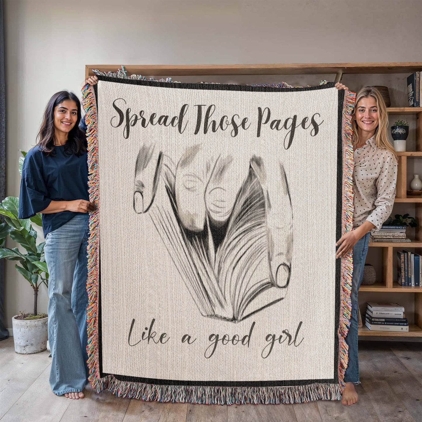 Spread Those Pages – Spicy Woven Blanket Offbeat Opulence