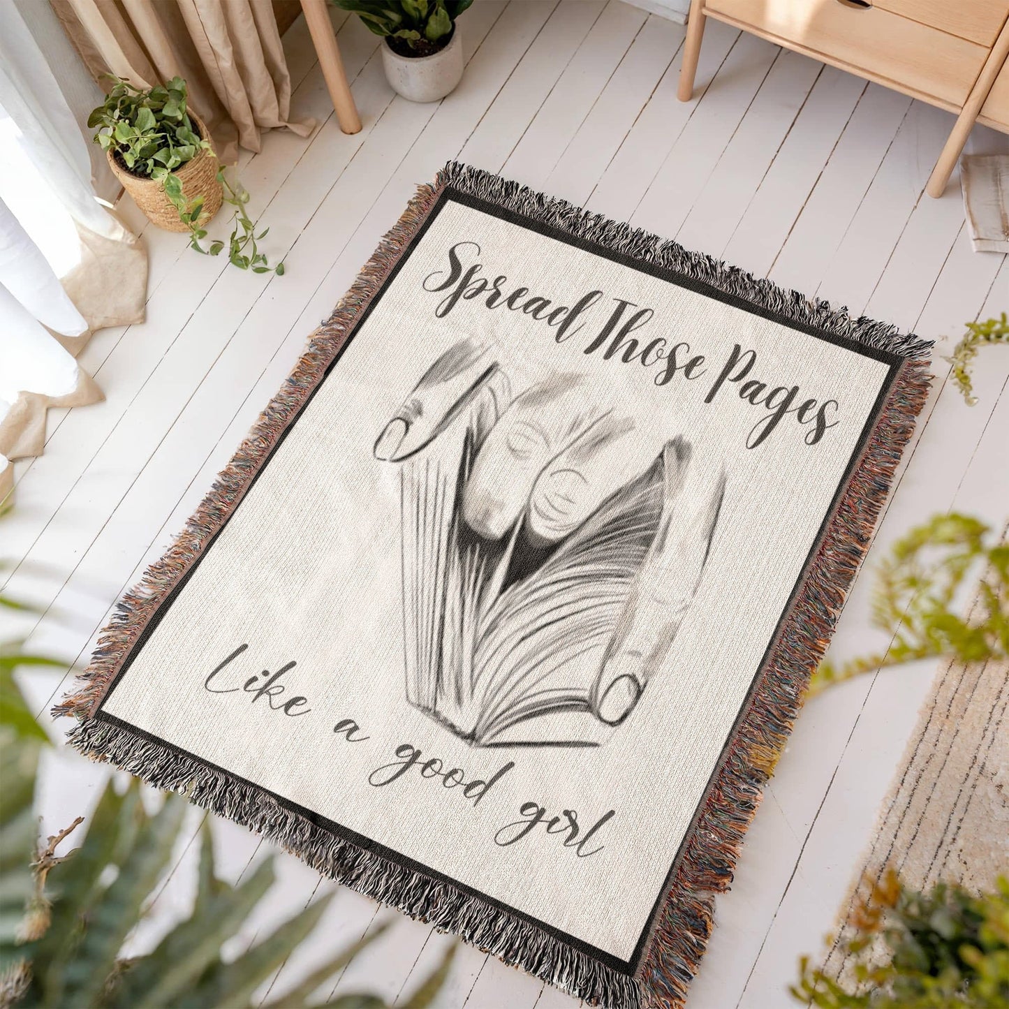 Spread Those Pages – Spicy Woven Blanket Offbeat Opulence