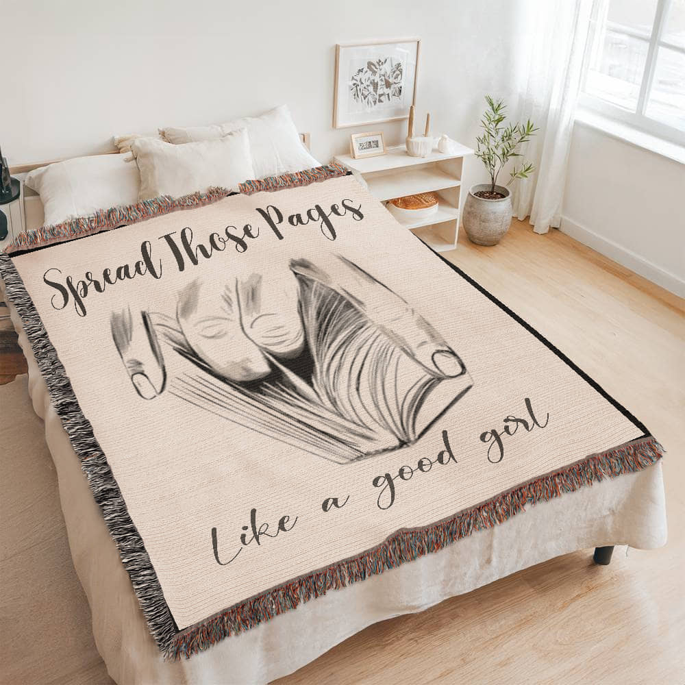 Spread Those Pages – Spicy Woven Blanket Offbeat Opulence