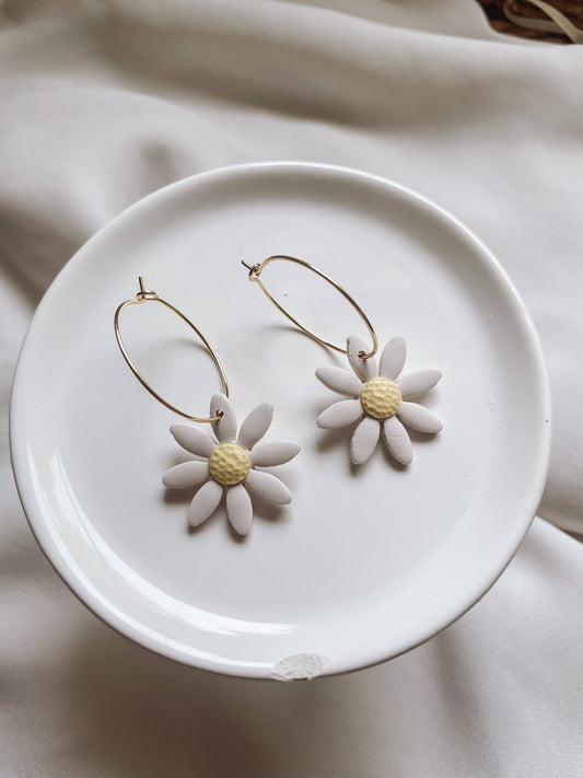 Placed by Grace - Daisy Hoops I Summer Wild Flower Collection The Secret Garden Bookery