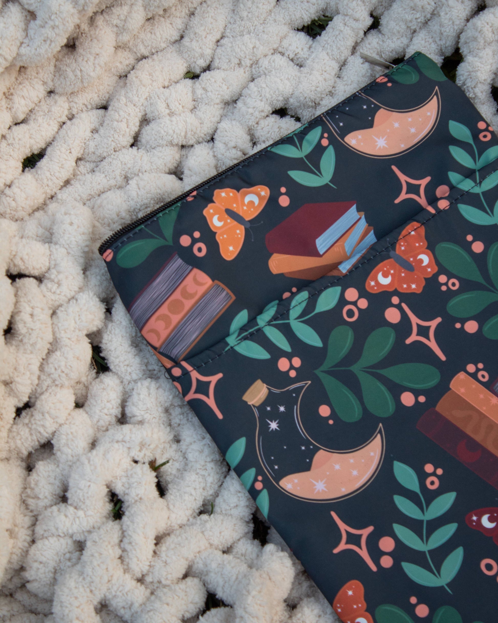 Meaggie Moos - Book / Tablet Sleeve | Burgundy Books The Secret Garden Bookery