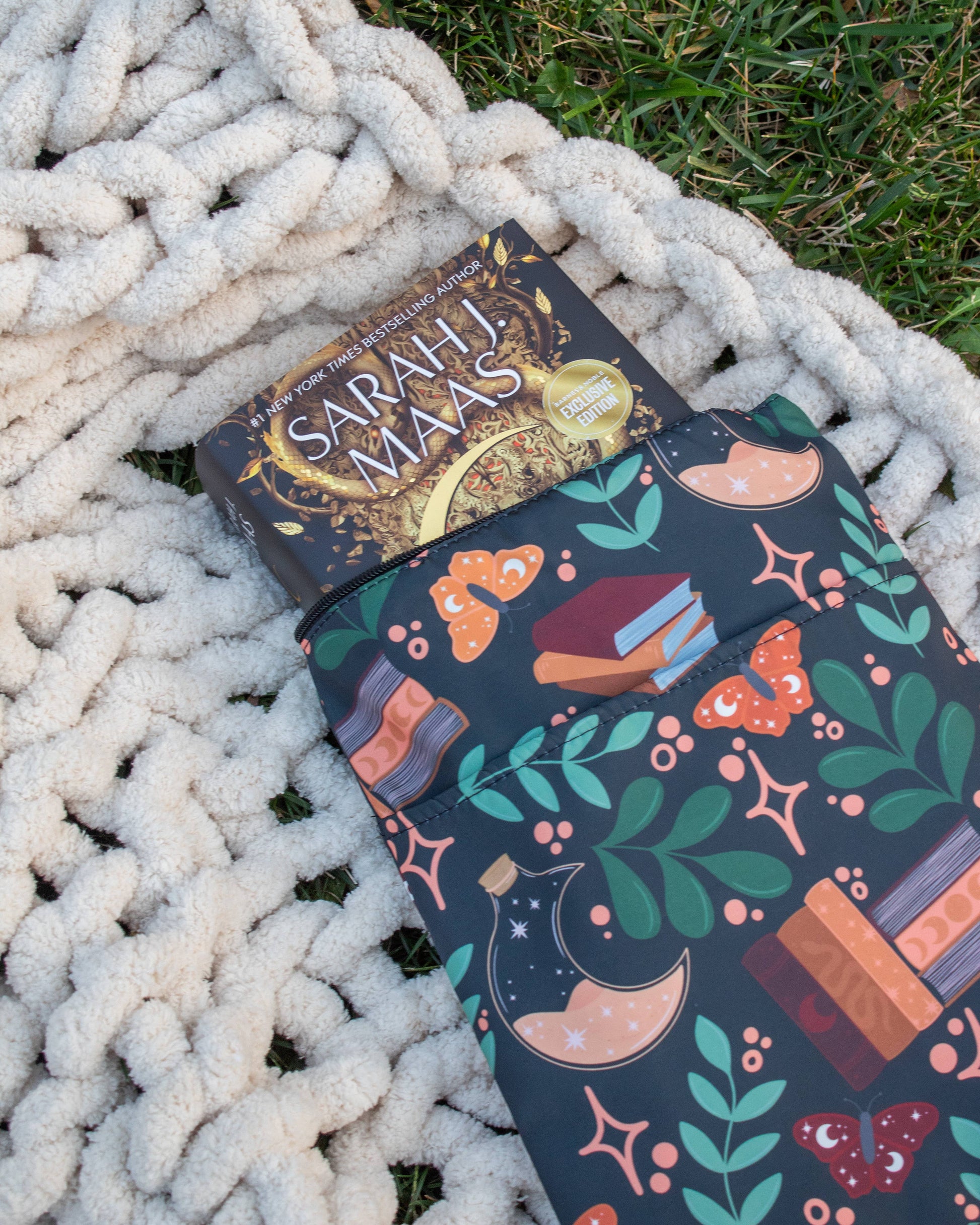 Meaggie Moos - Book / Tablet Sleeve | Burgundy Books The Secret Garden Bookery
