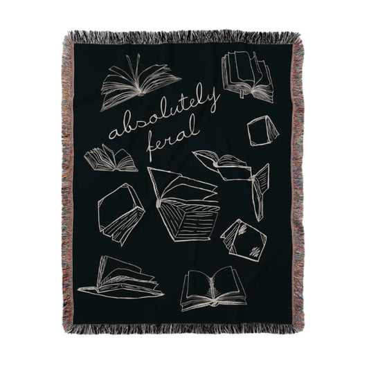 Absolutely Feral Woven Blanket – For Readers Who've Lost All Chill Offbeat Opulence