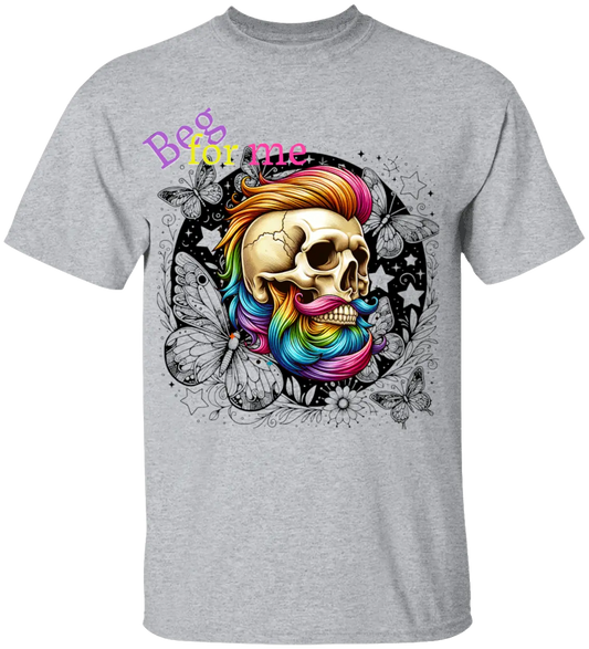 Beg Bearded Skull T-Shirt Literary Fantasy