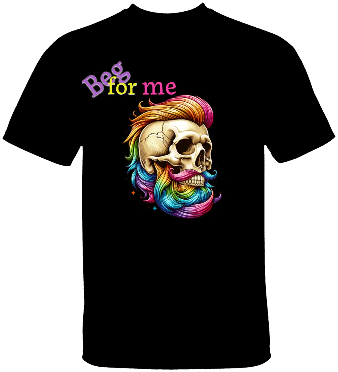 Beg Bearded Skull T-Shirt Literary Fantasy