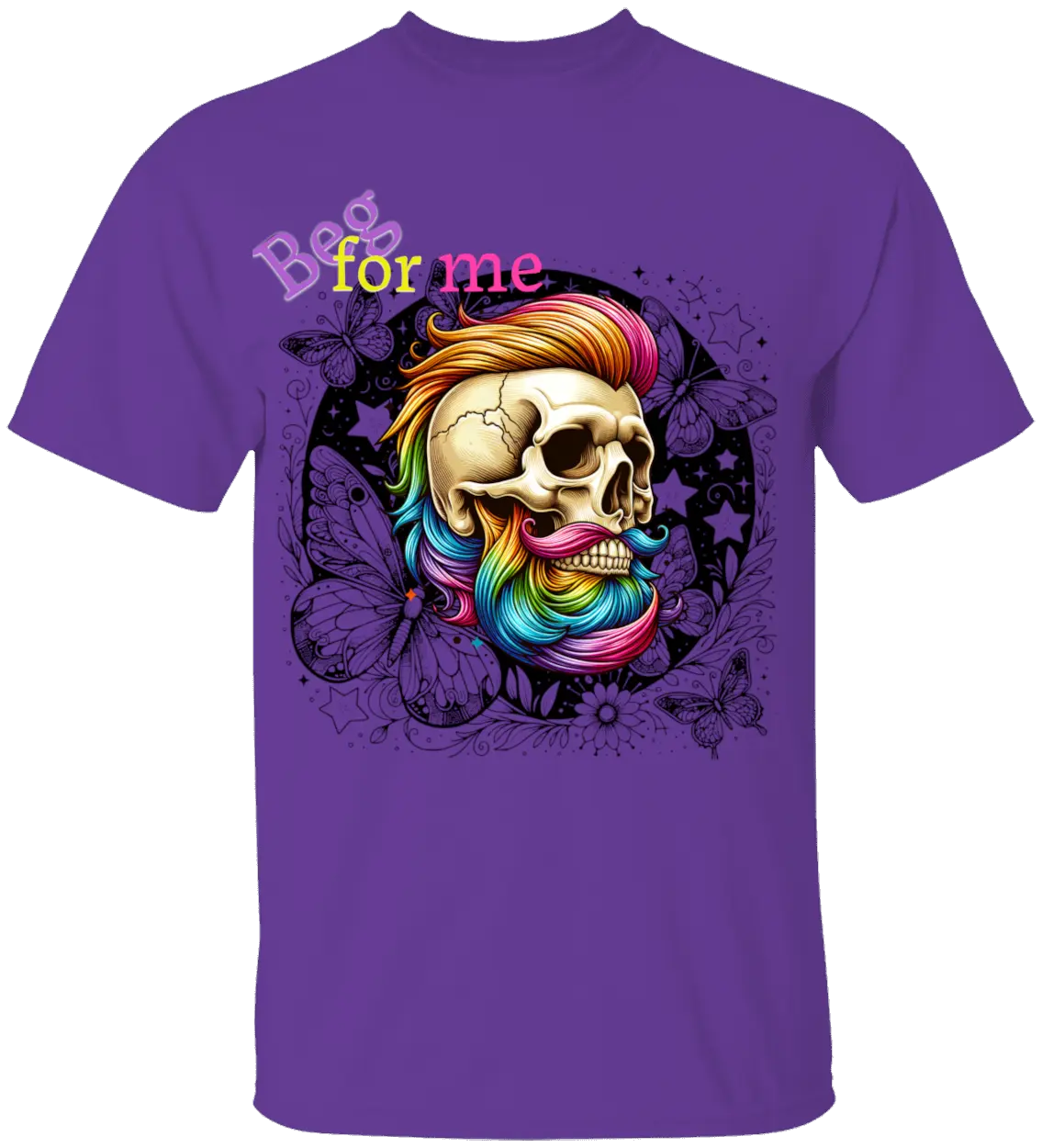 Beg Bearded Skull T-Shirt Literary Fantasy
