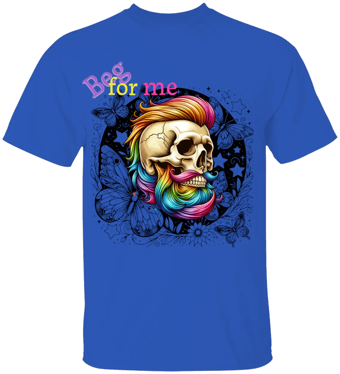 Beg Bearded Skull T-Shirt Literary Fantasy