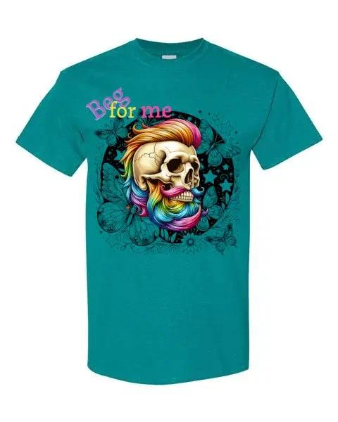 Beg Bearded Skull T-Shirt Literary Fantasy