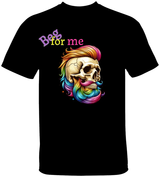 Beg Bearded Skull T-Shirt Literary Fantasy