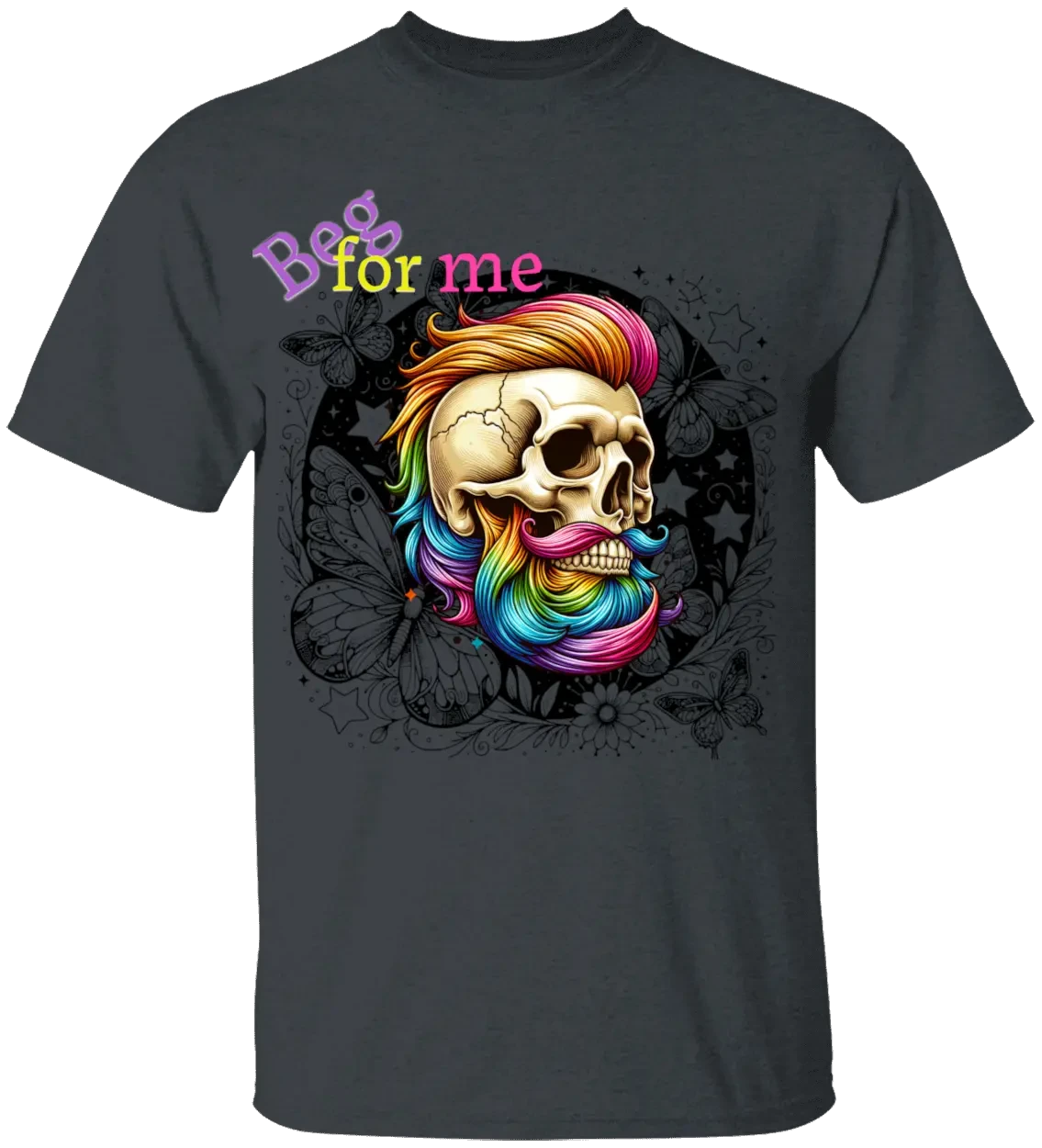 Beg Bearded Skull T-Shirt Literary Fantasy