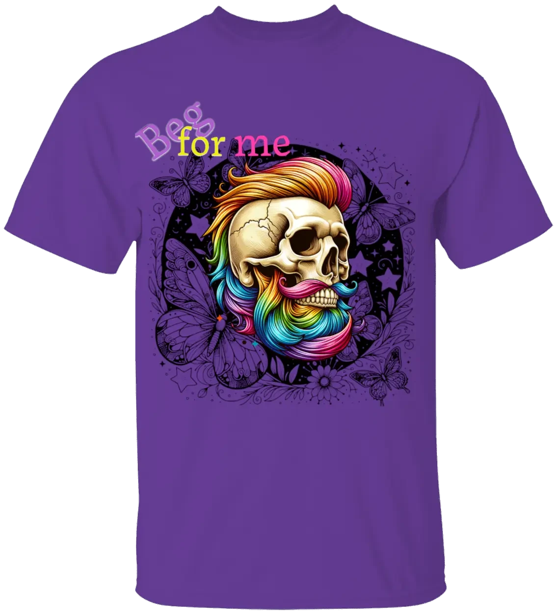 Beg Bearded Skull T-Shirt Literary Fantasy