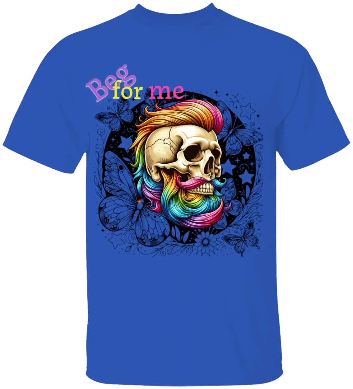 Beg Bearded Skull T-Shirt Literary Fantasy