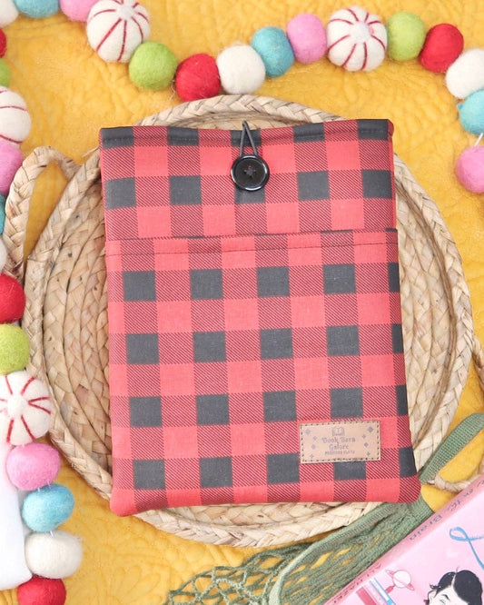Book Barn Galore - Red Gingham Book Sleeve The Secret Garden Bookery