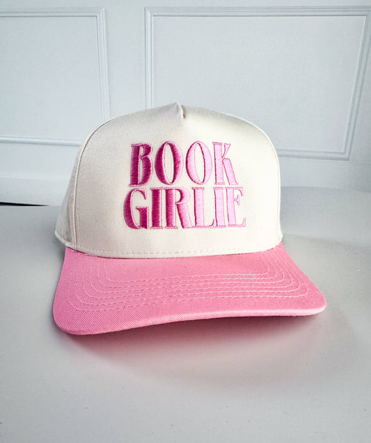 Book Girlie Vintage Embroidered Trucker Hat Smitten Booktique