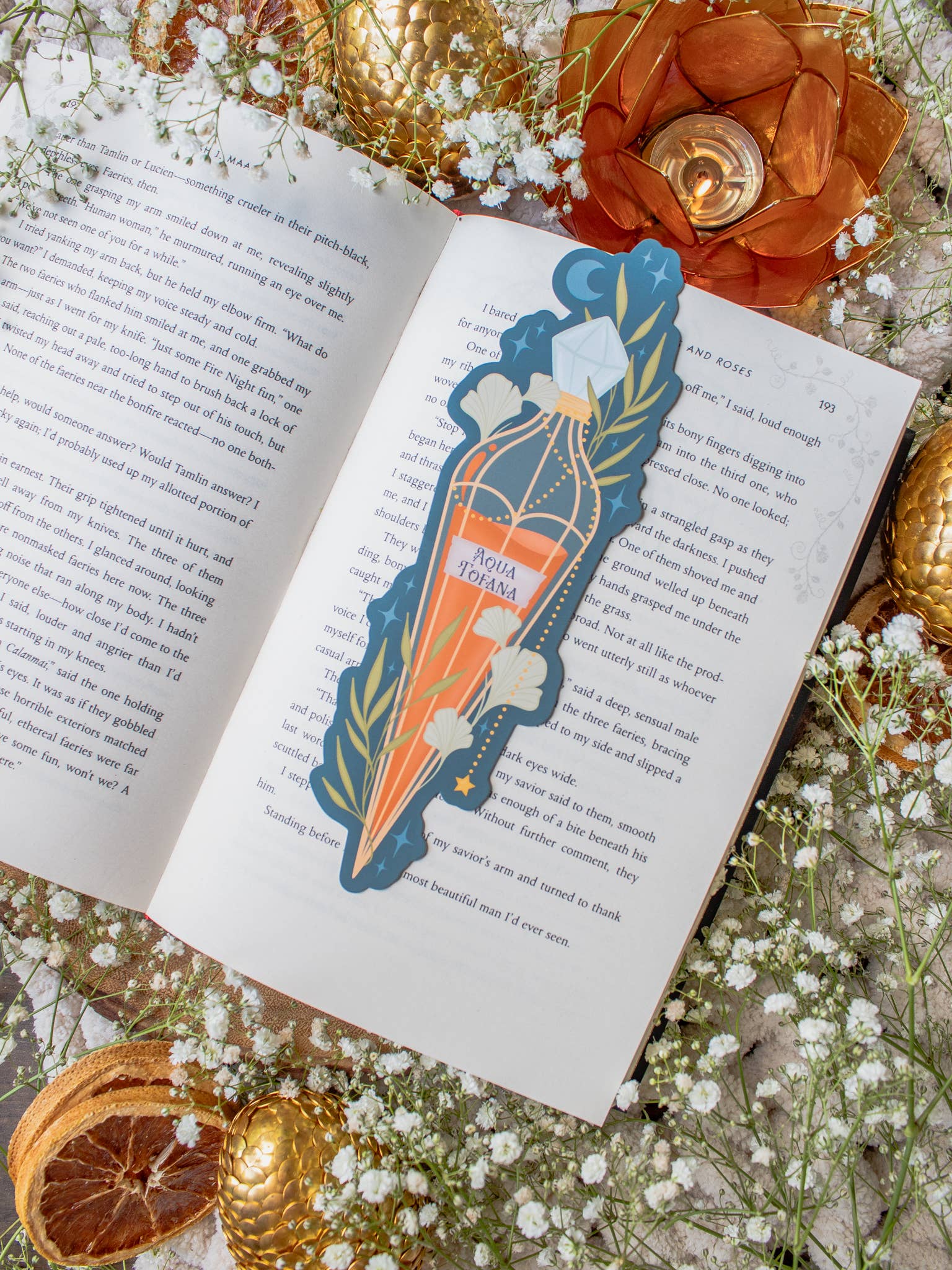 Bookmark - Aqua Tofana Vial Die-Cut Smitten Booktique