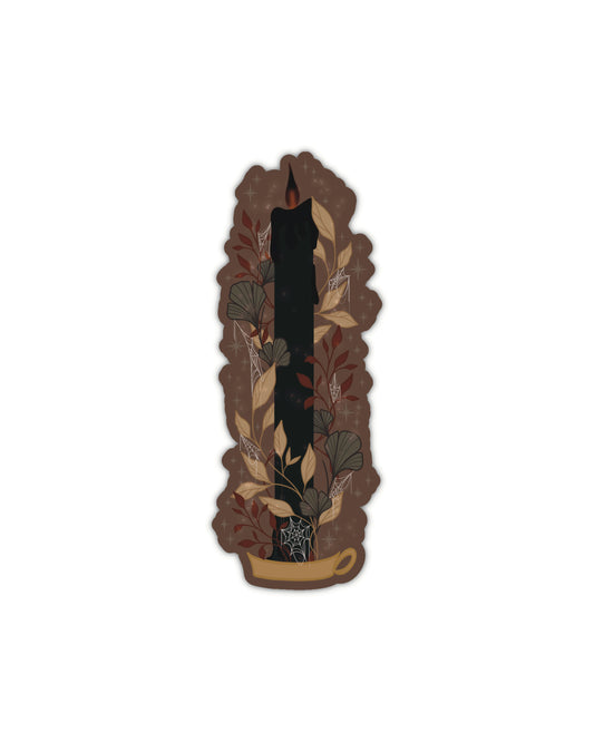 Bookmark - Black Flame Candle Halloween Die-Cut Smitten Booktique