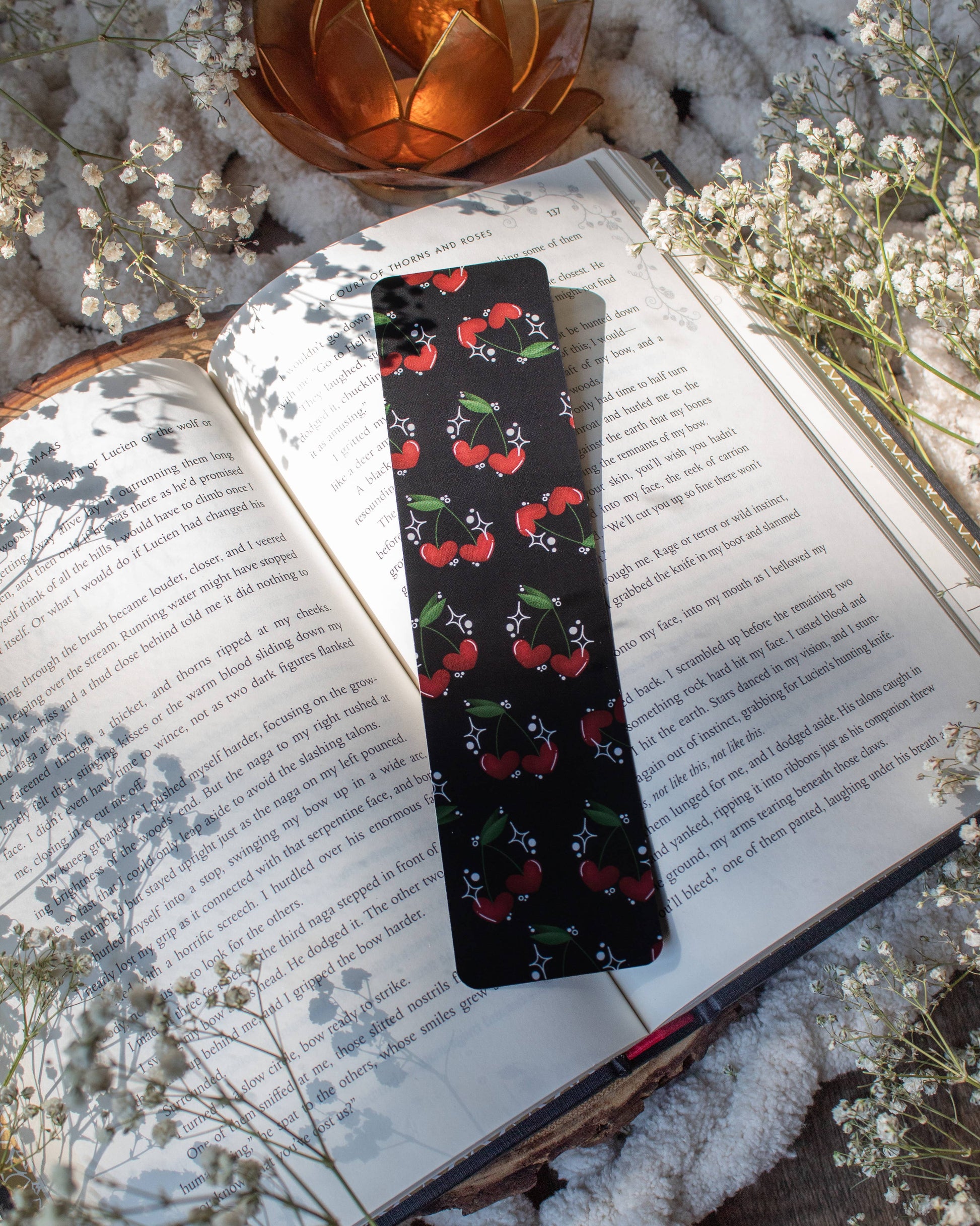 Bookmark - Cherry Hearts Smitten Booktique