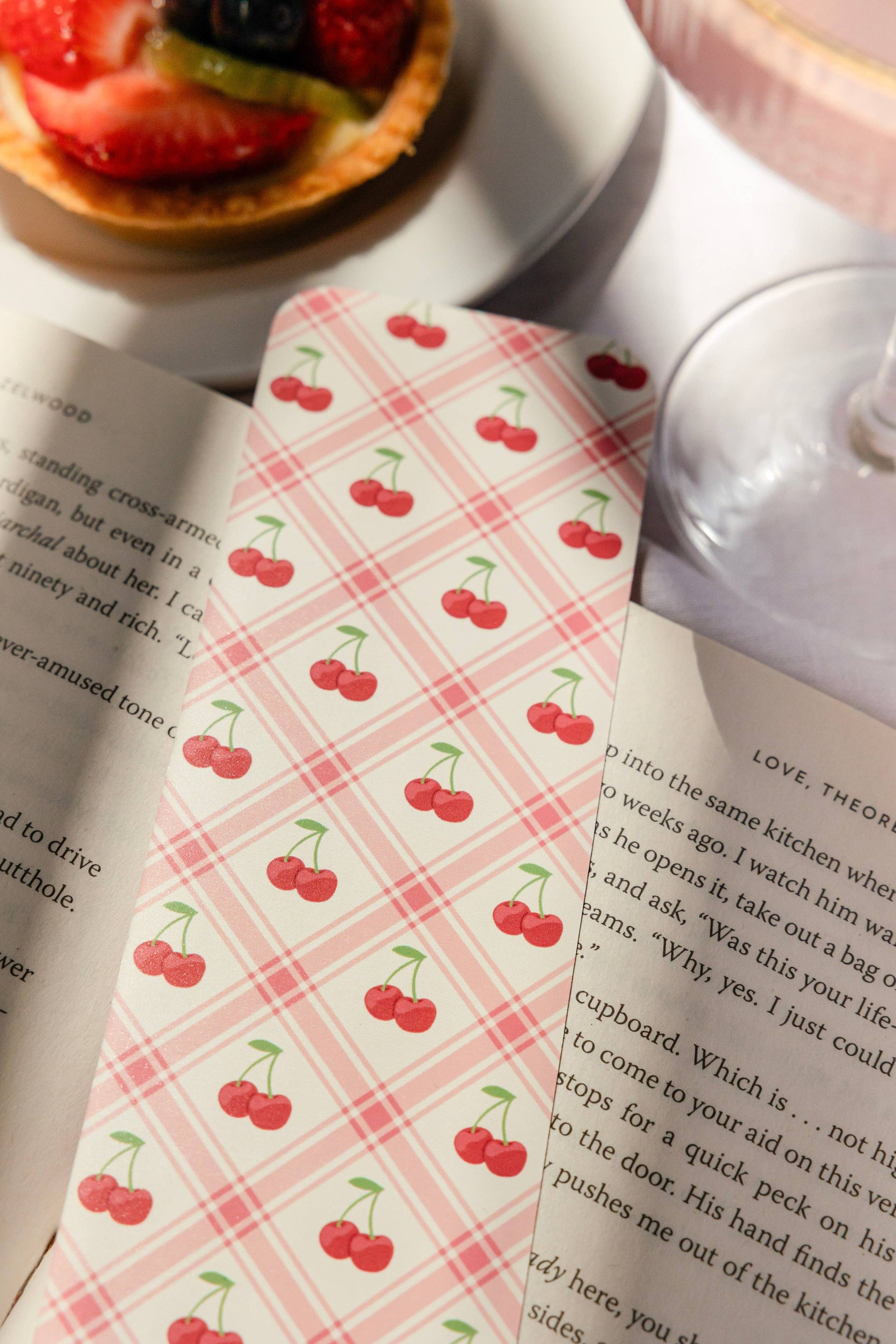Bookmark - Cherry Wallpaper Smitten Booktique