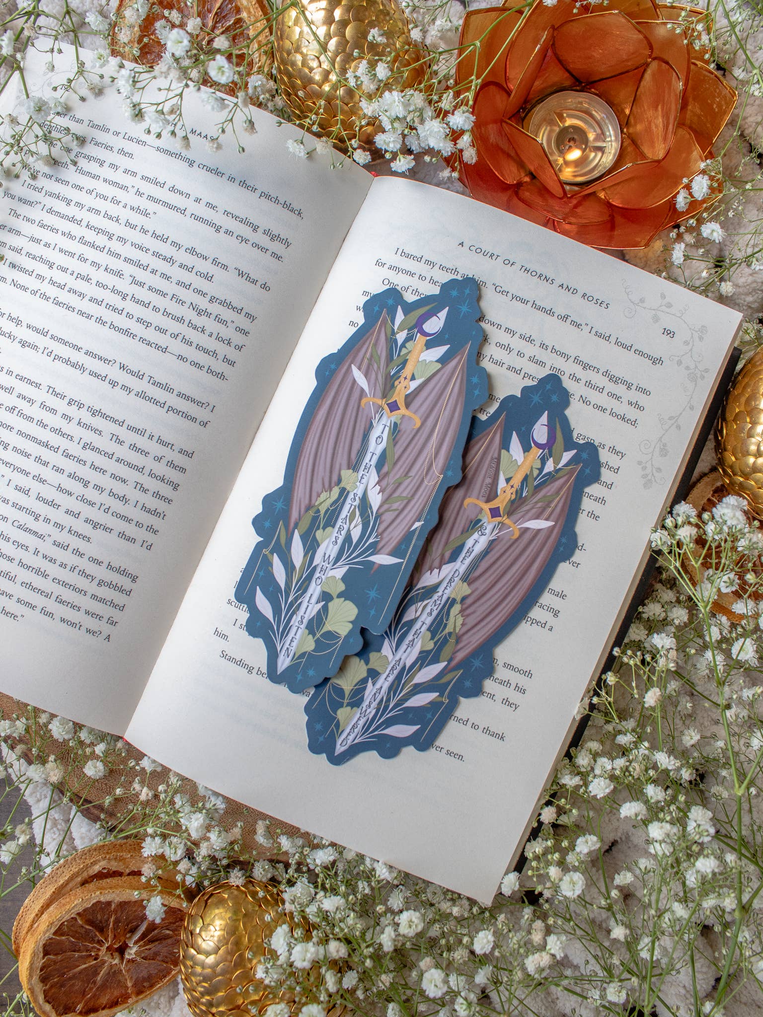 Bookmark - Die Cut - Night Court Sword Smitten Booktique