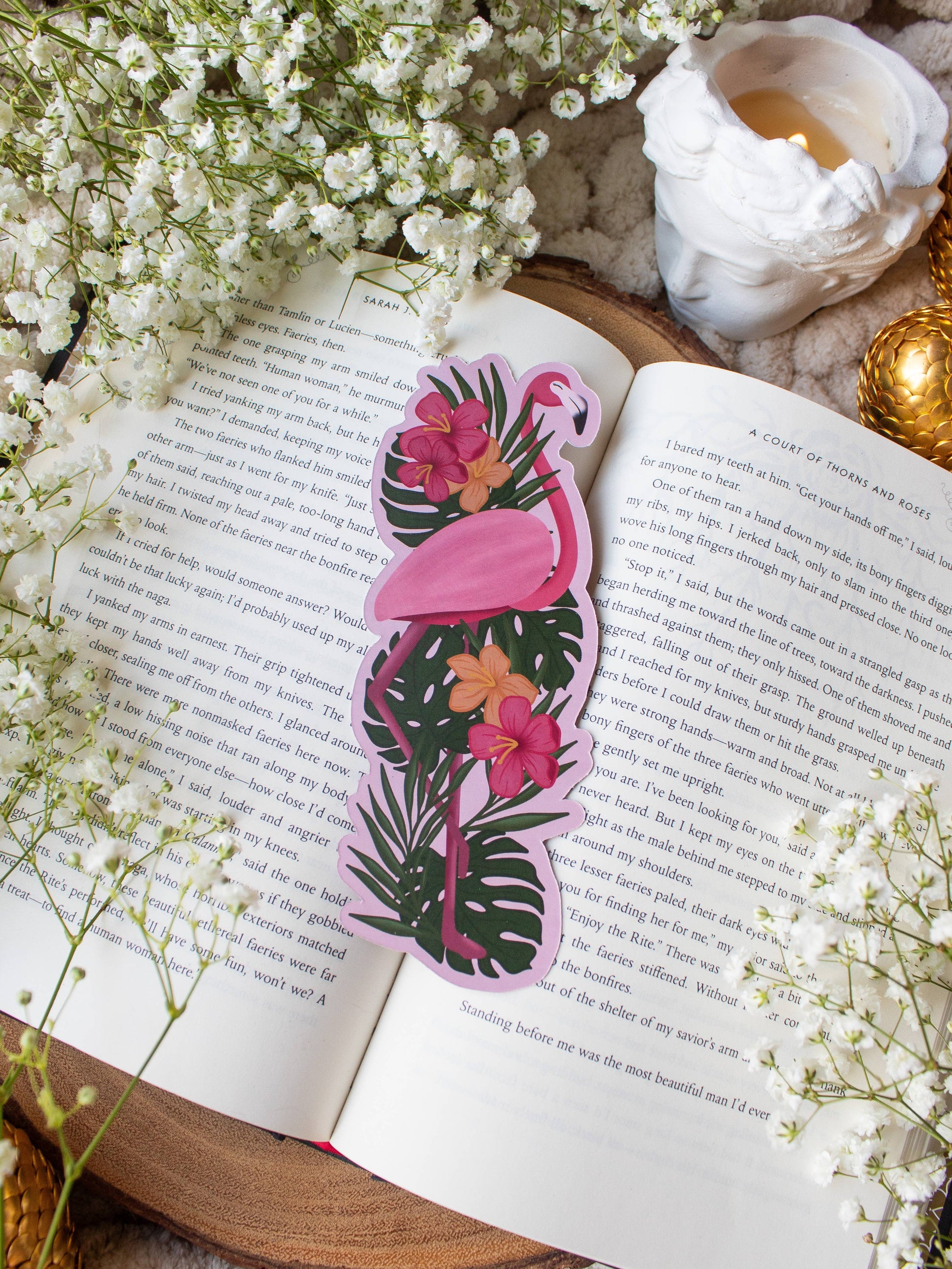 Bookmark - Fabulous Flamingo Smitten Booktique