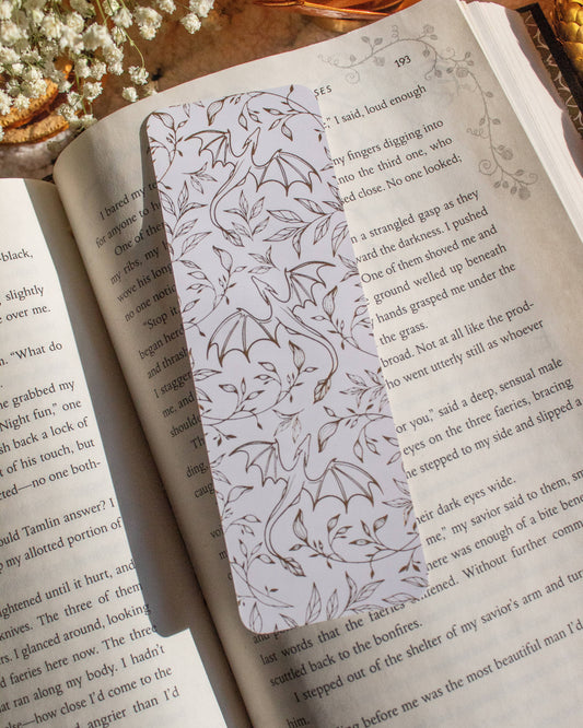 Bookmark - Gold Foil Dragons Smitten Booktique