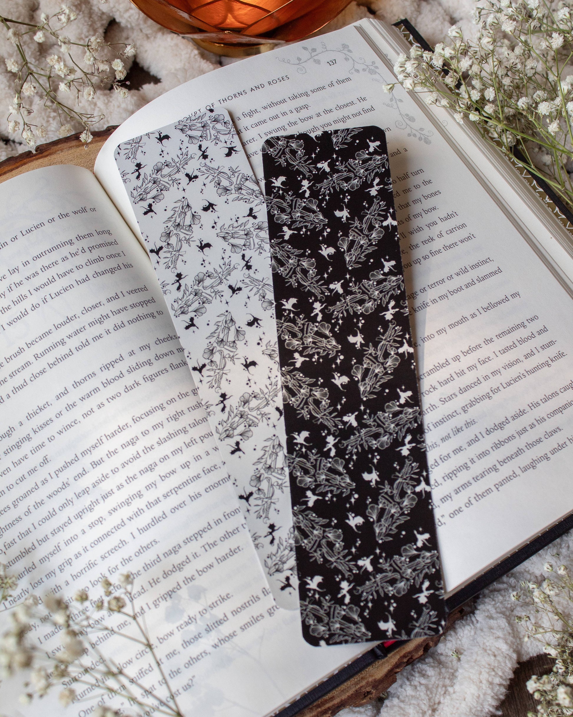 Bookmark - Ivory Swords Smitten Booktique