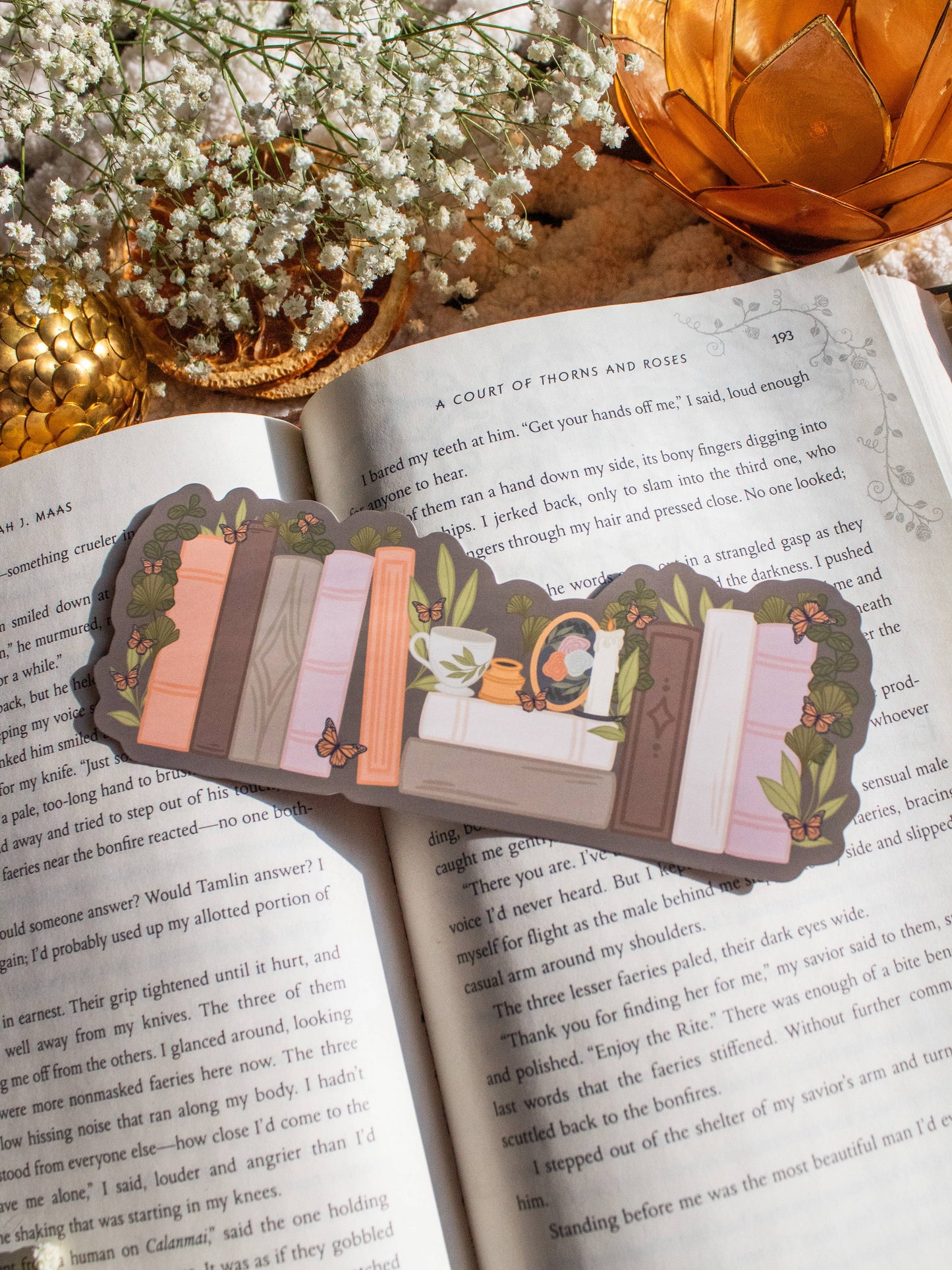 Bookmark - Light Academia Bookshelf Smitten Booktique