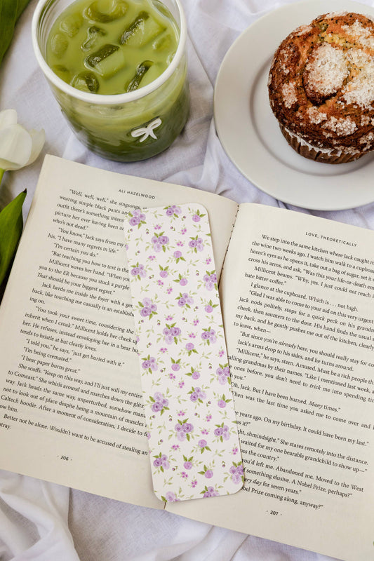 Bookmark - Lilac Roses Smitten Booktique