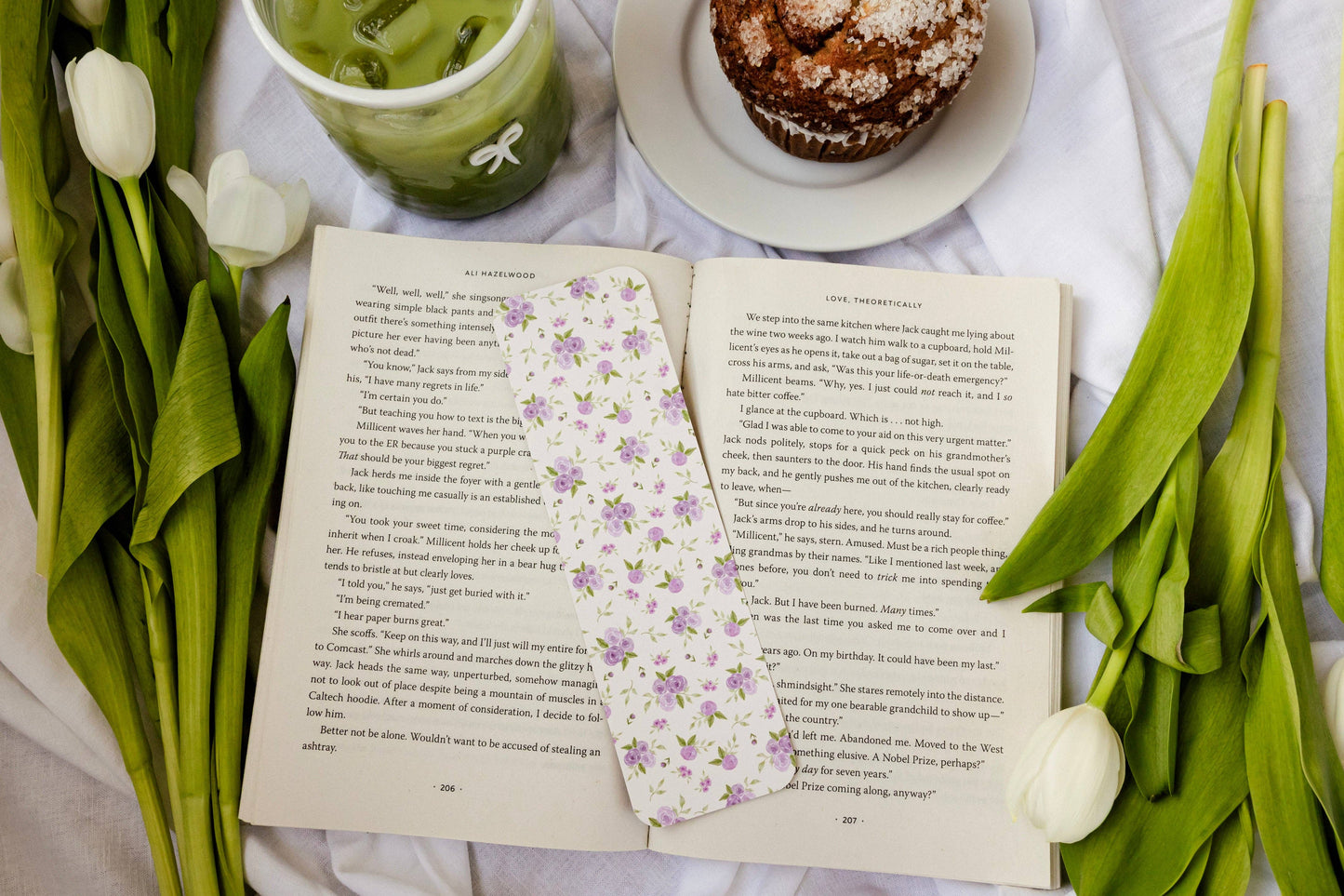 Bookmark - Lilac Roses Smitten Booktique