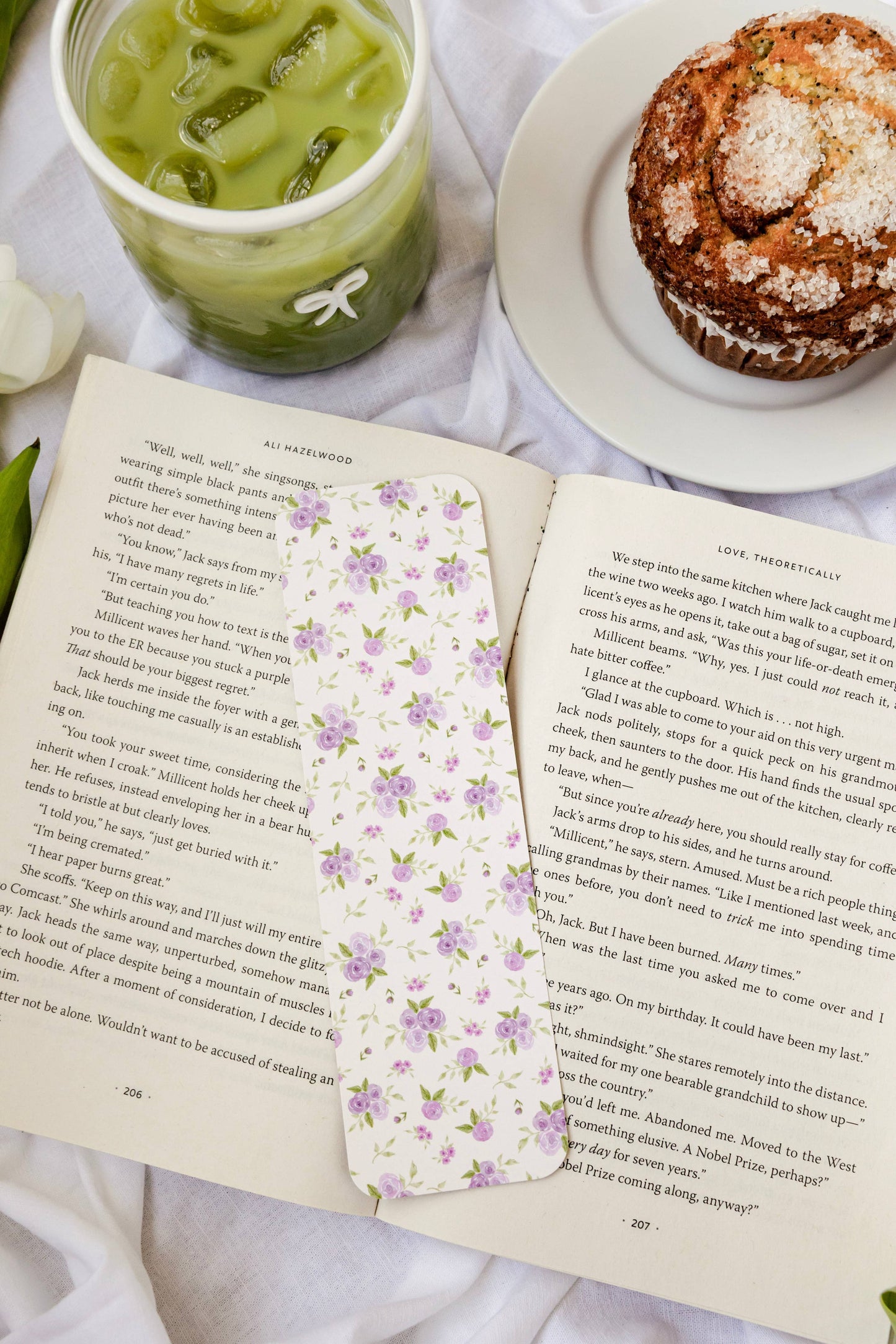 Bookmark - Lilac Roses Smitten Booktique