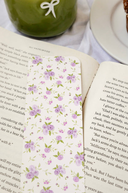 Bookmark - Lilac Roses Smitten Booktique