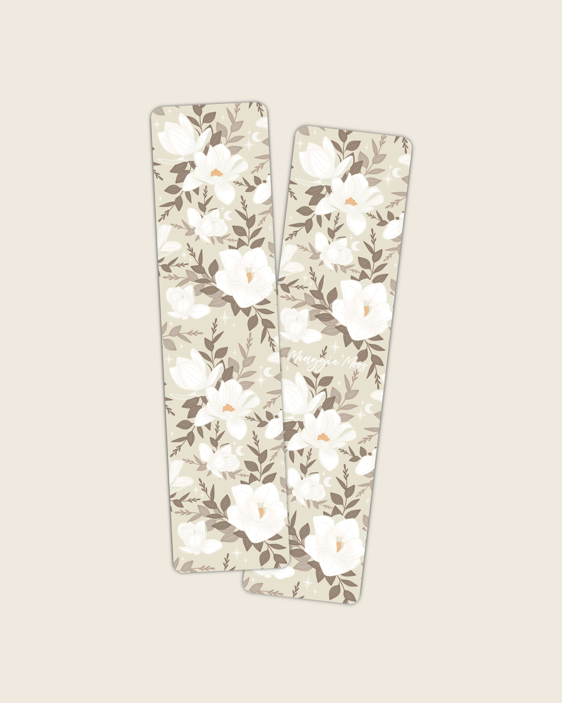 Bookmark - Neutral Magnolias Smitten Booktique