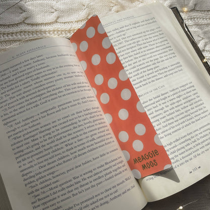 Bookmark - Peachy Polka Dot Smitten Booktique
