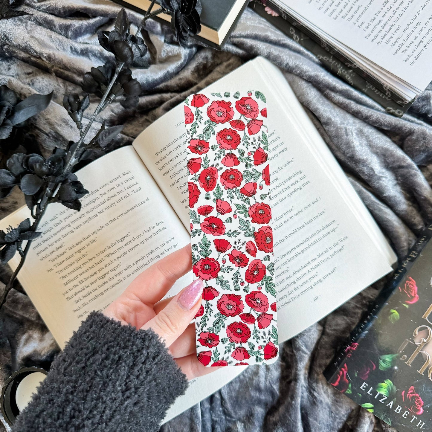 Bookmark - Pretty Poppies Smitten Booktique