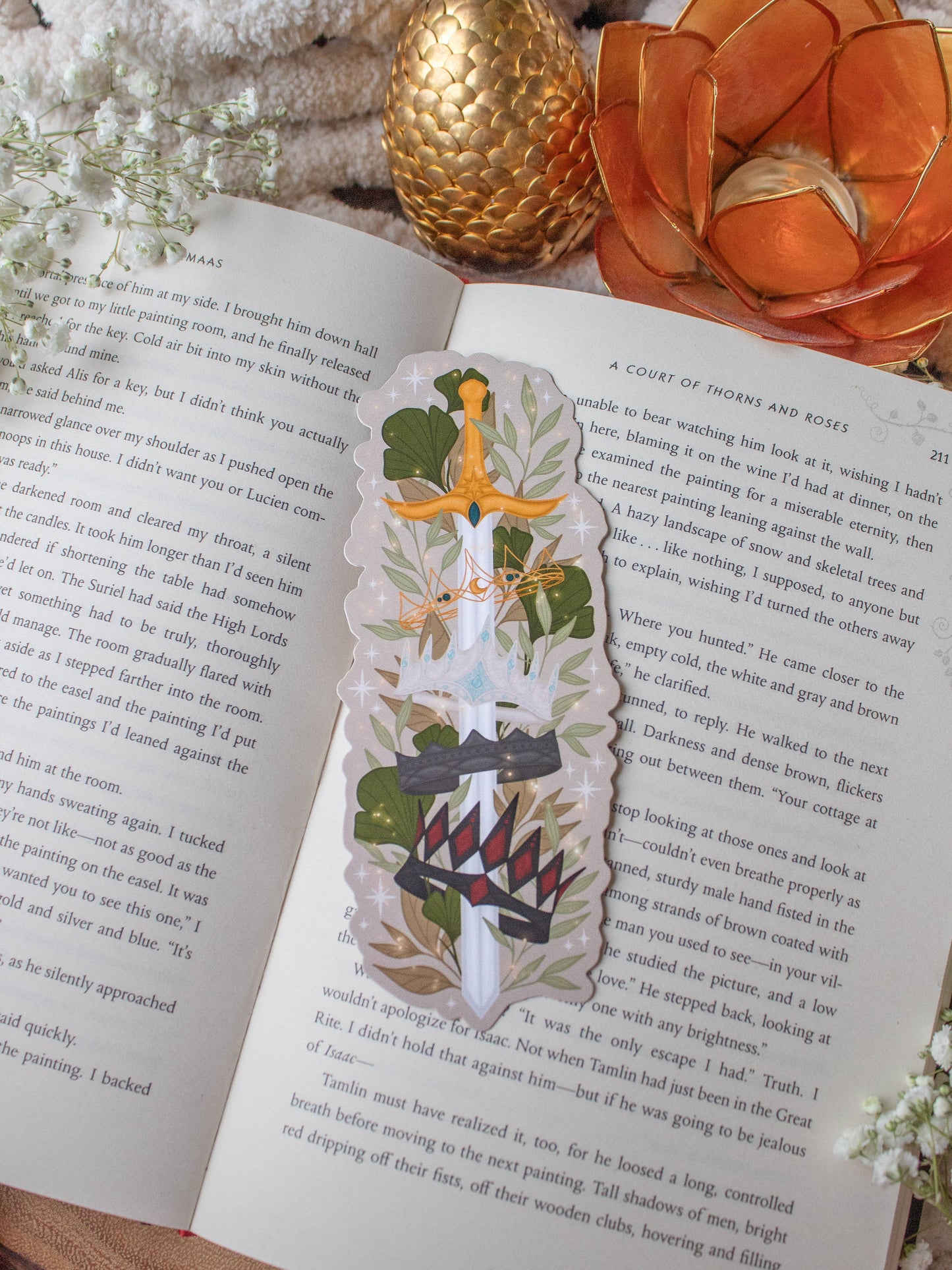 Emarion Crown Sword Die-Cut Bookmark | Everflame Smitten Booktique