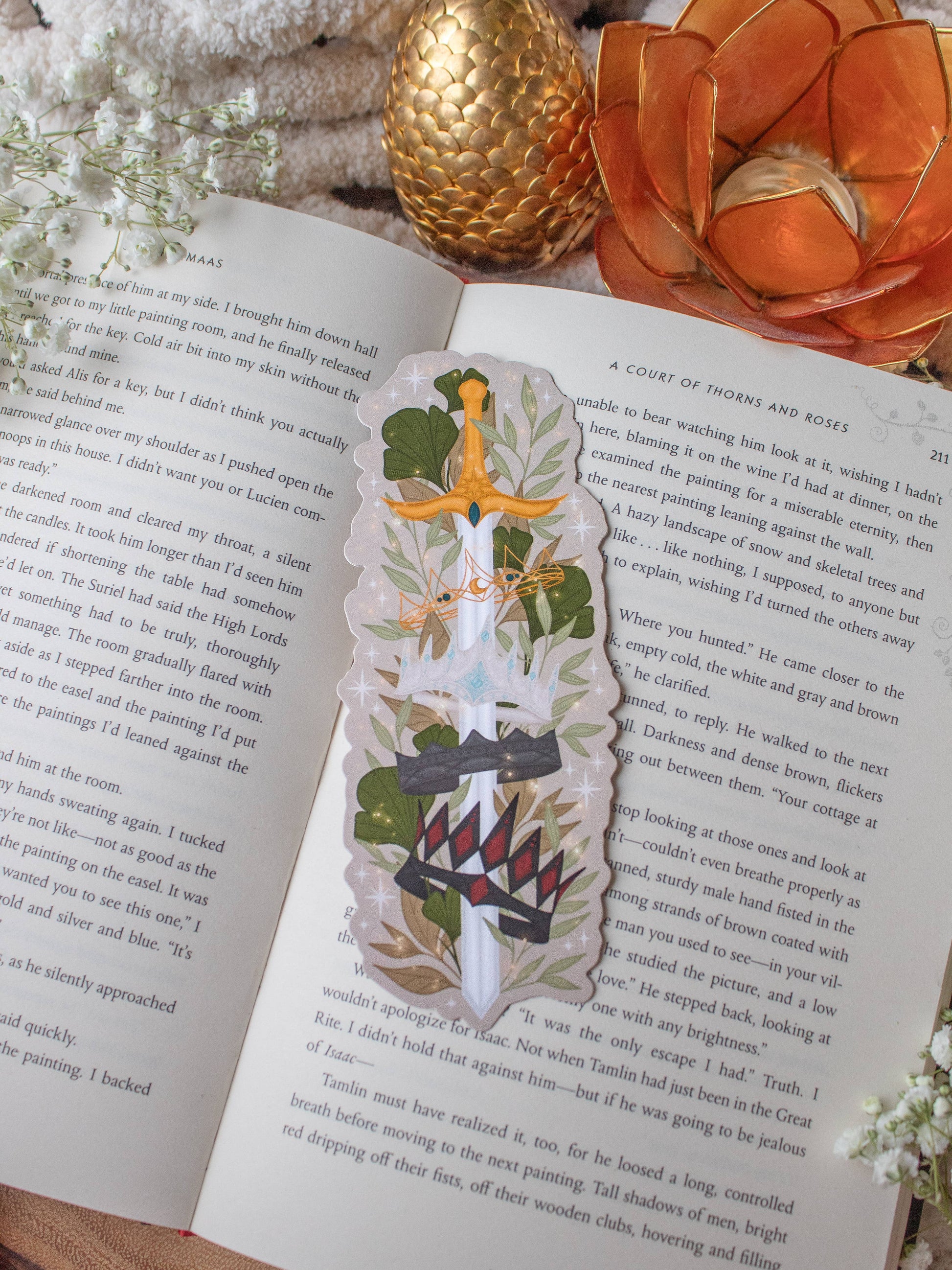 Emarion Crown Sword Die-Cut Bookmark | Everflame Smitten Booktique