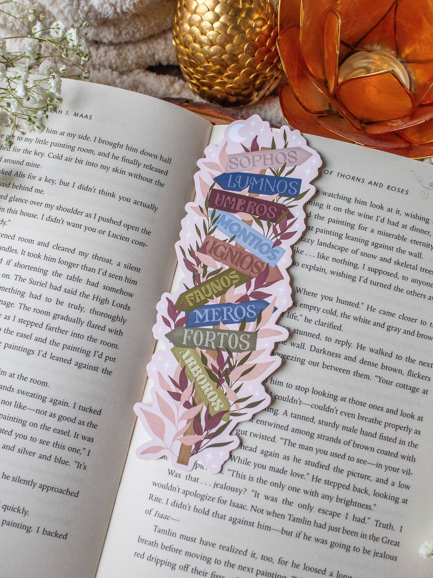 Emarion Location Sign Die-Cut Bookmark | Everflame Smitten Booktique