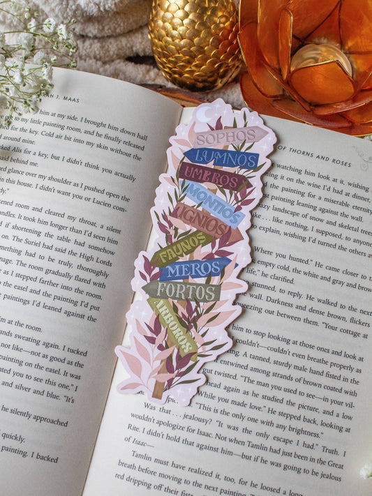 Emarion Location Sign Die-Cut Bookmark | Everflame Smitten Booktique