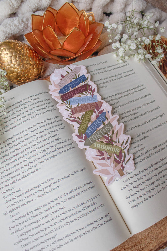 Emarion Location Sign Die-Cut Bookmark | Everflame Smitten Booktique