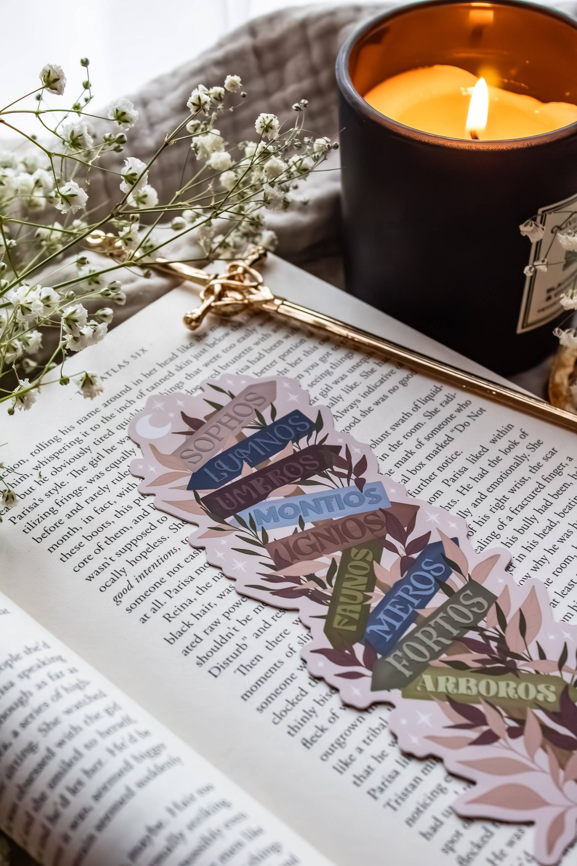 Emarion Location Sign Die-Cut Bookmark | Everflame Smitten Booktique