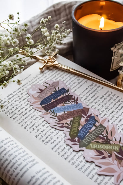Emarion Location Sign Die-Cut Bookmark | Everflame Smitten Booktique